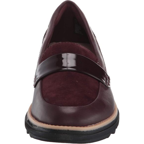 Clarks Womens Sharon Gracie Platform Loafers 6.5 M Color Burgundy - Picture 5 of 5